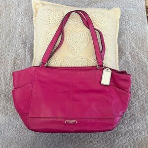 COACH PARK LEATHER CARRIE TOTE